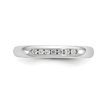 14K White Gold 7-Stone (Holds 7-1.5mm Round) Channel Band Mounting