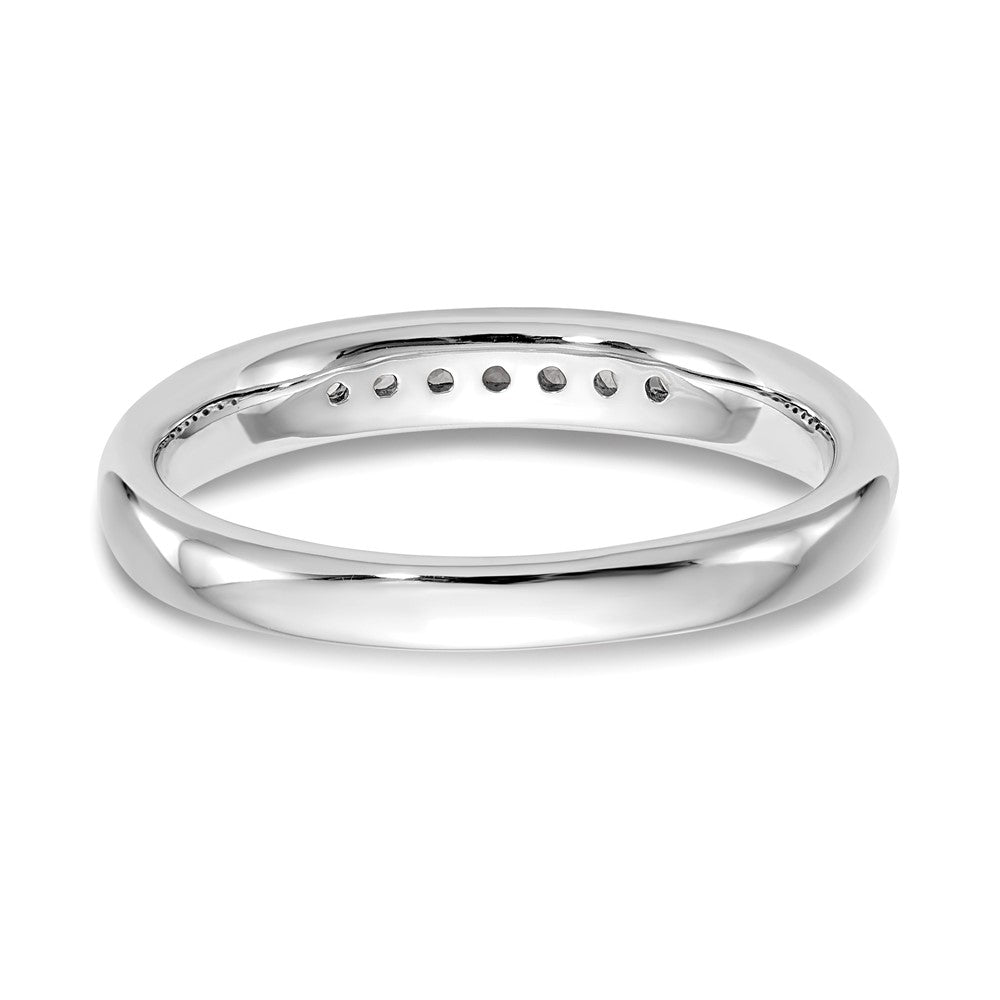 14K White Gold 7-Stone (Holds 7-1.5mm Round) Channel Band Mounting