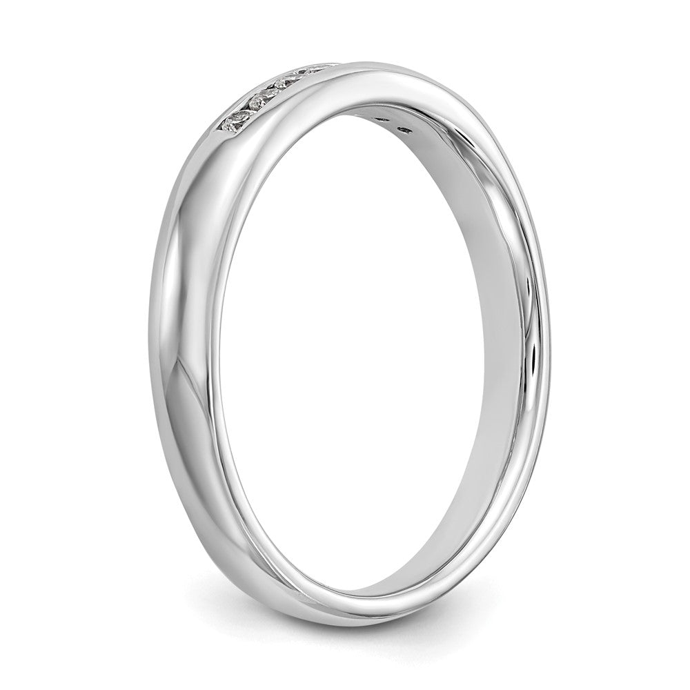 14K White Gold 7-Stone (Holds 7-1.5mm Round) Channel Band Mounting