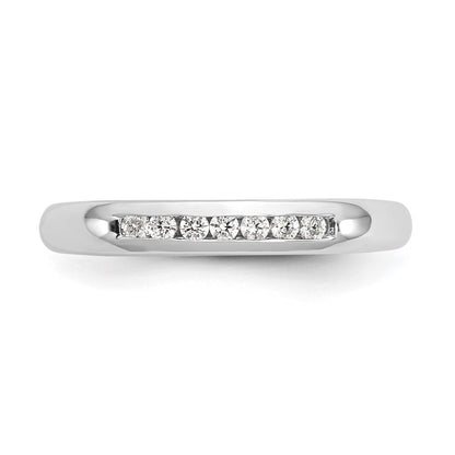14K White Gold 7-Stone 1/8 carat Round Diamond Complete Channel Band