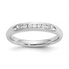 14K White Gold 7-Stone 1/8 carat Round Diamond Complete Channel Band