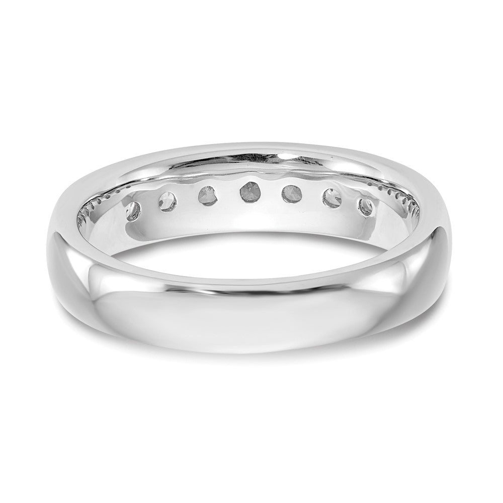 14K White Gold 7-Stone (Holds 7-2.6mm Round) Channel Band Mounting