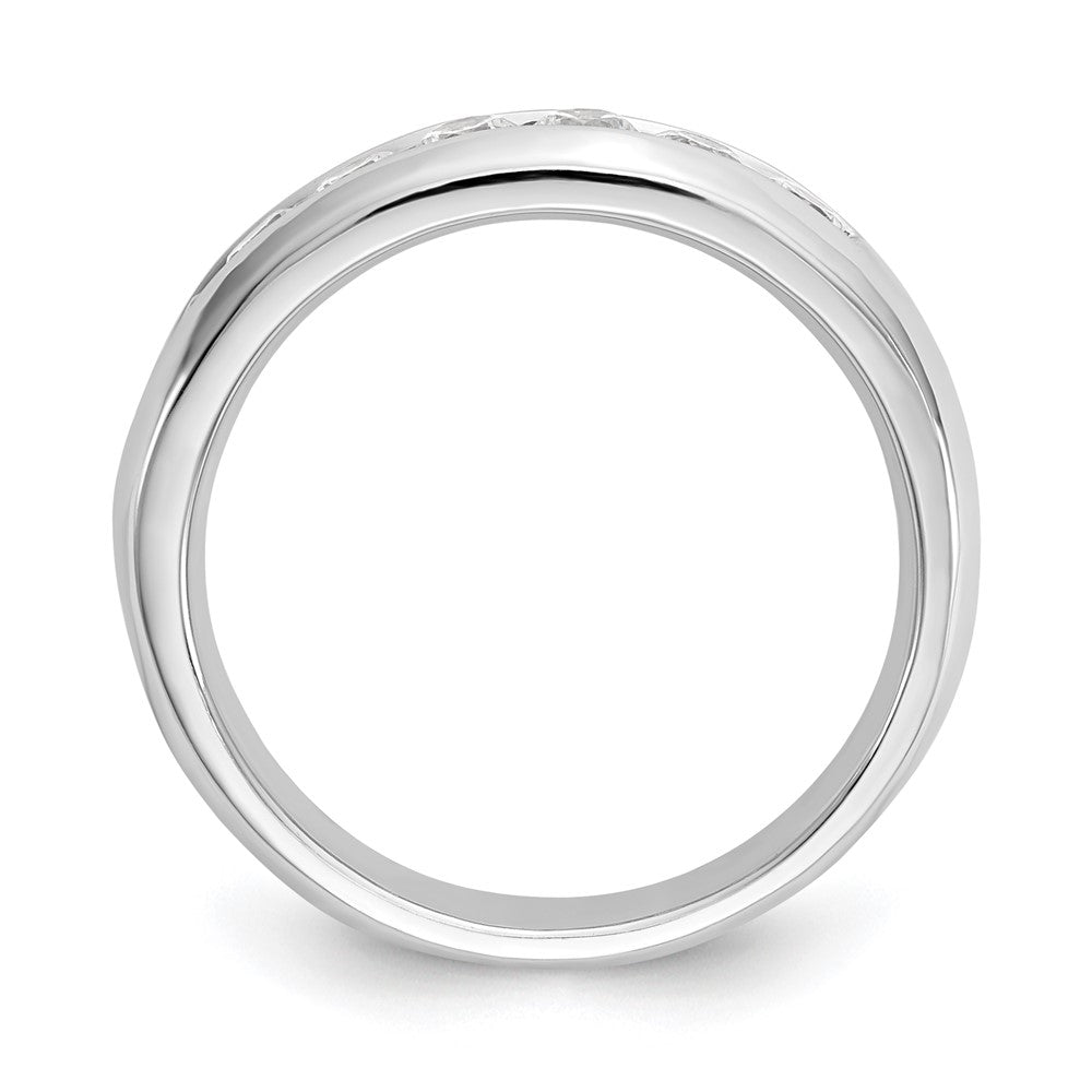 14K White Gold 7-Stone (Holds 7-2.8mm Round) Channel Band Mounting