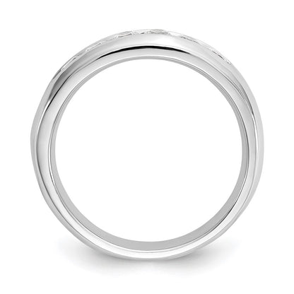 14K White Gold 7-Stone (Holds 7-2.8mm Round) Channel Band Mounting