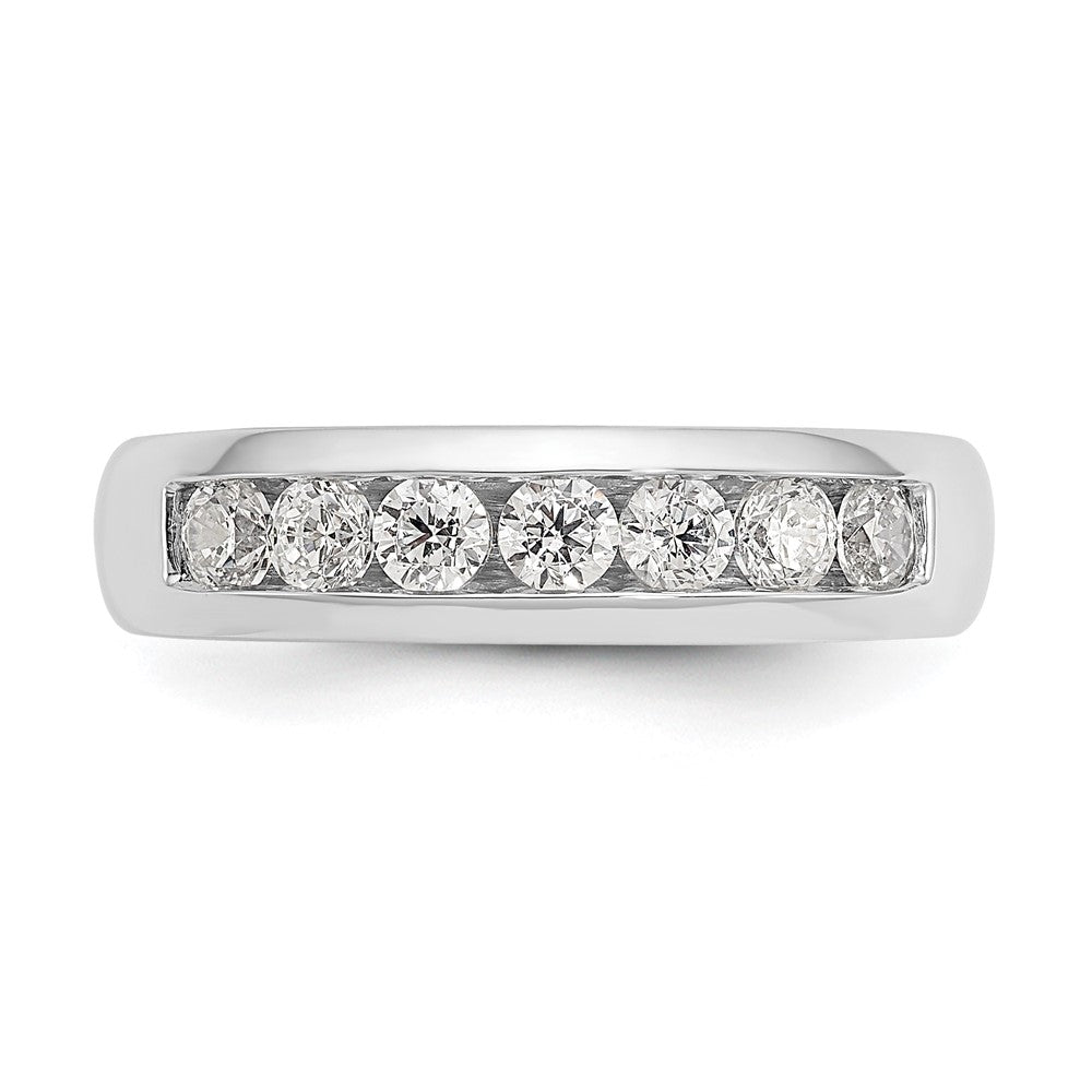 14K White Gold 7-Stone (Holds 7-2.8mm Round) Channel Band Mounting