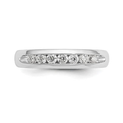 14K White Gold 7-Stone (Holds 7-2.3mm Round) Channel Band Mounting