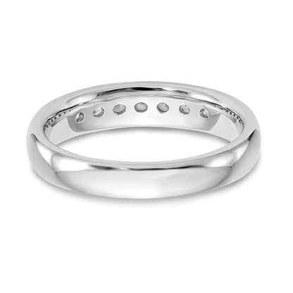 14K White Gold 7-Stone (Holds 7-2.3mm Round) Channel Band Mounting