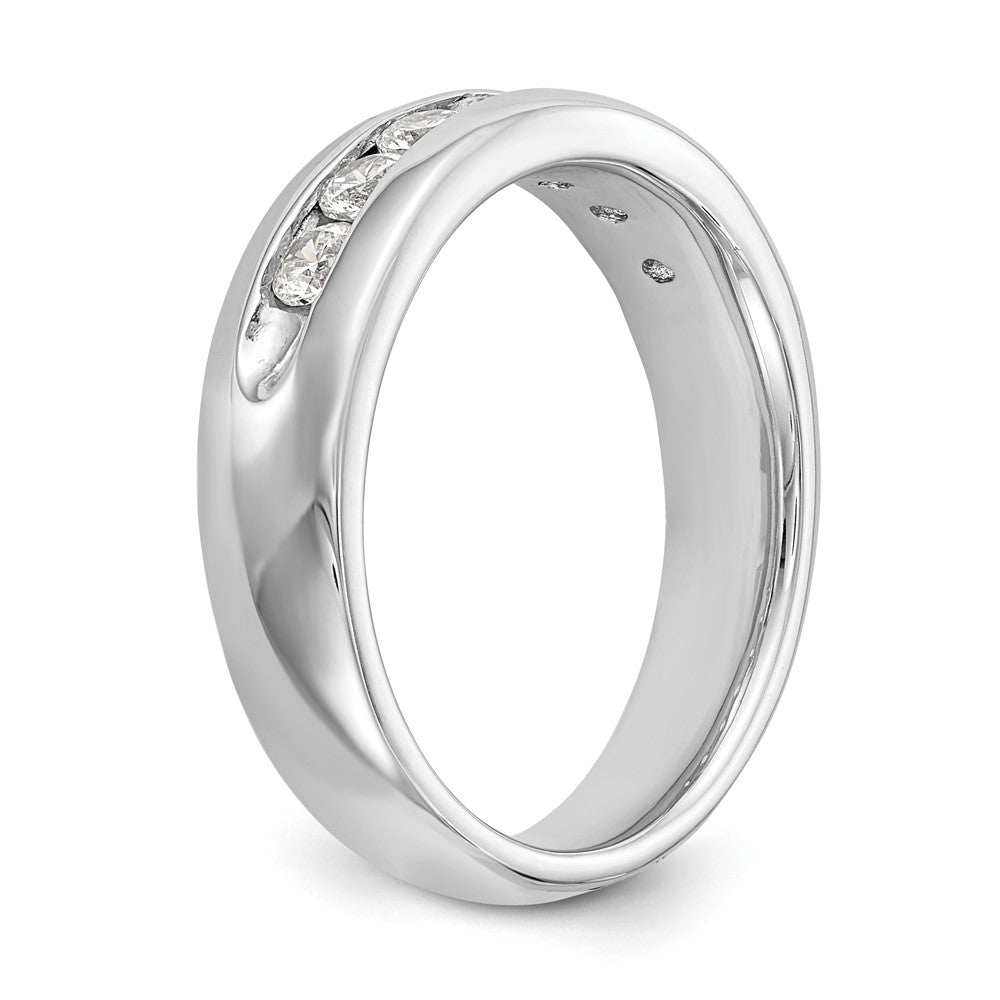 14K White Gold 7-Stone (Holds 7-2.7mm Round) Channel Band Mounting