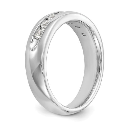 14K White Gold 7-Stone (Holds 7-2.7mm Round) Channel Band Mounting