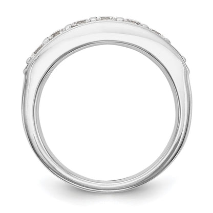 14K White Gold 7-Stone (Holds 7-2.9mm Round) Channel Band Mounting