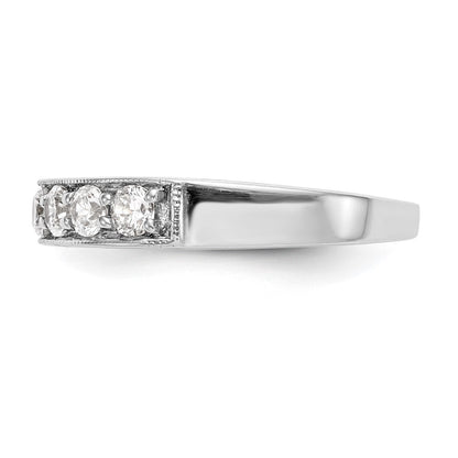 14K White Gold 7-Stone (Holds 7-2.9mm Round) Channel Band Mounting