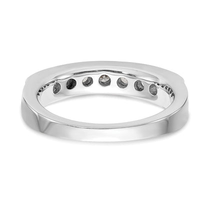 14K White Gold 7-Stone (Holds 7-2.9mm Round) Channel Band Mounting
