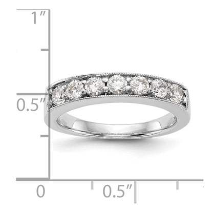 14K White Gold 7-Stone (Holds 7-2.9mm Round) Channel Band Mounting
