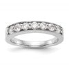 14K White Gold 7-Stone (Holds 7-2.9mm Round) Channel Band Mounting