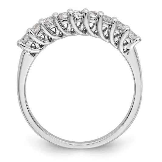 14K White Gold 9-Stone Shared Prong (Holds 9-2.3mm Round) Diamond Band Mounting