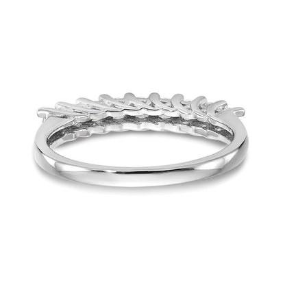 14K White Gold 9-Stone Shared Prong (Holds 9-2.3mm Round) Diamond Band Mounting