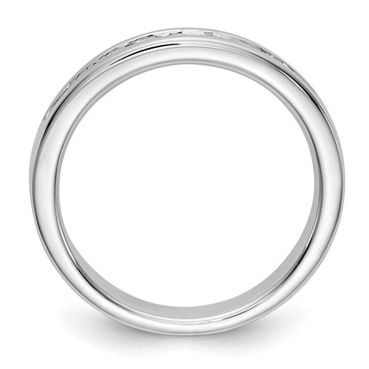 14k White Gold 9-Stone (Holds 9-1.9mm Round) Ladies Channel Band Mounting