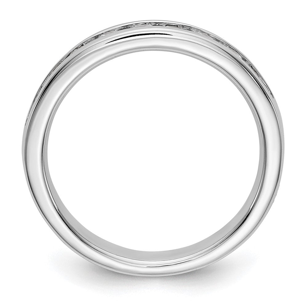 14k White Gold 9-Stone (Holds 9-2.4mm Round) Ladies Channel Band Mounting