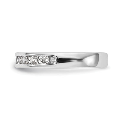 14k White Gold 9-Stone (Holds 9-2.4mm Round) Ladies Channel Band Mounting