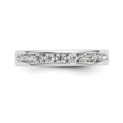 14k White Gold 9-Stone (Holds 9-2.4mm Round) Ladies Channel Band Mounting
