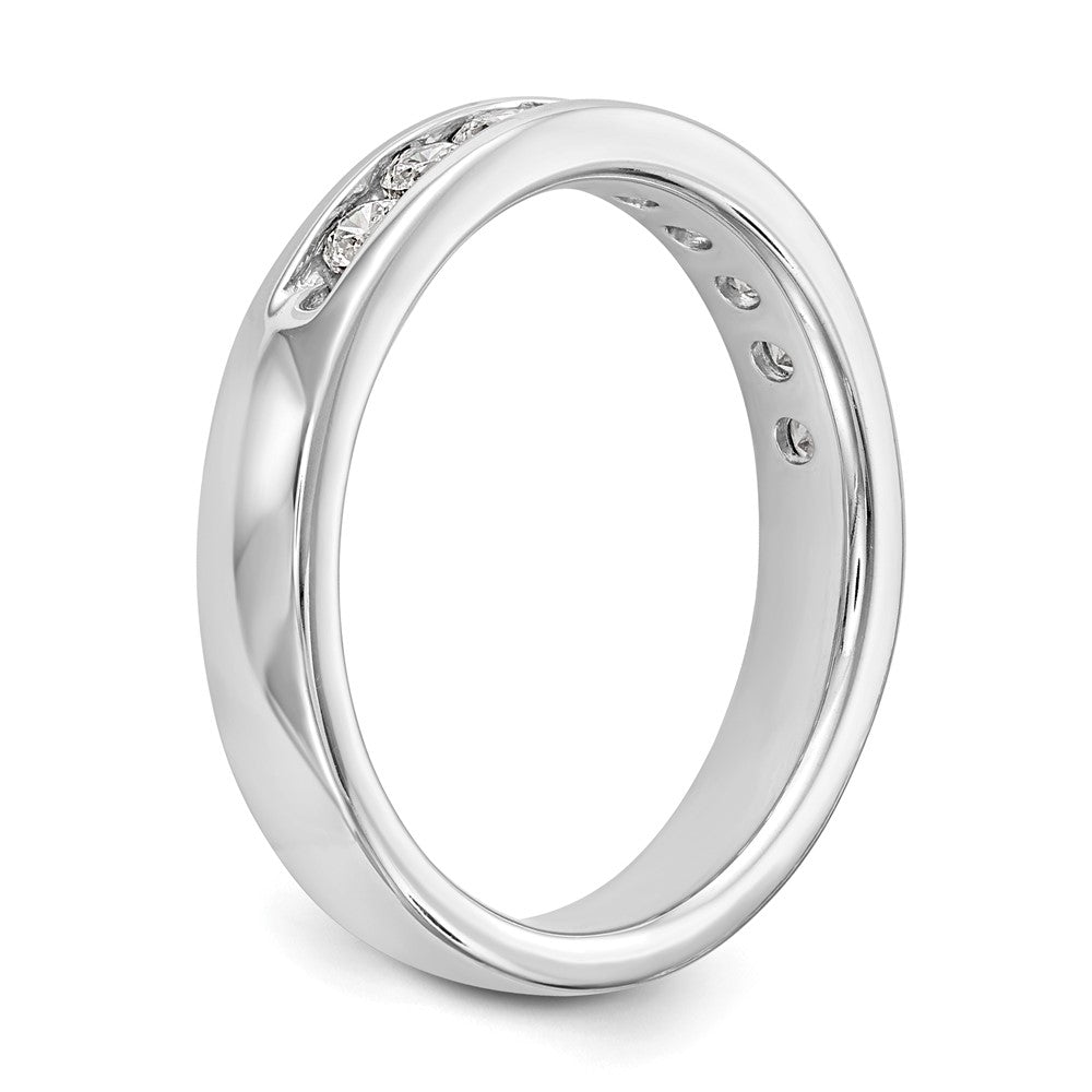 14k White Gold 9-Stone (Holds 9-2.4mm Round) Ladies Channel Band Mounting