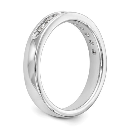 14k White Gold 9-Stone (Holds 9-2.4mm Round) Ladies Channel Band Mounting