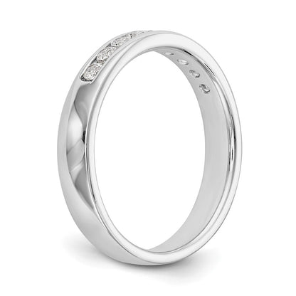 14k White Gold 9-Stone (Holds 9-1.9mm Round) Channel Band Mounting (Closed)
