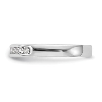 14k White Gold 9-Stone (Holds 9-2.0mm Round) Channel Band Mounting (Closed)