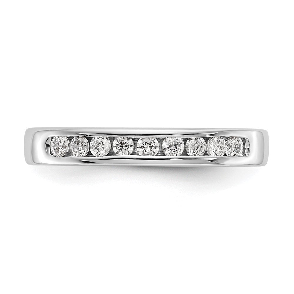 14k White Gold 9-Stone (Holds 9-2.0mm Round) Channel Band Mounting (Closed)