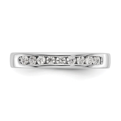 14k White Gold 9-Stone (Holds 9-2.0mm Round) Channel Band Mounting (Closed)