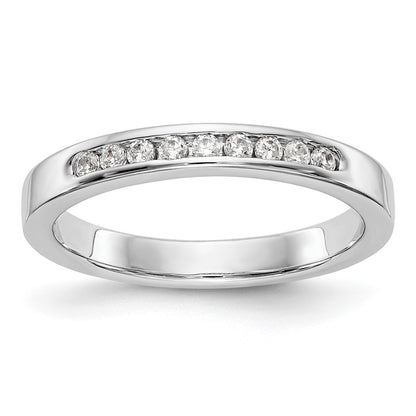 14k White Gold 9-Stone (Holds 9-1.6mm Round) Channel Band Mounting (Closed)