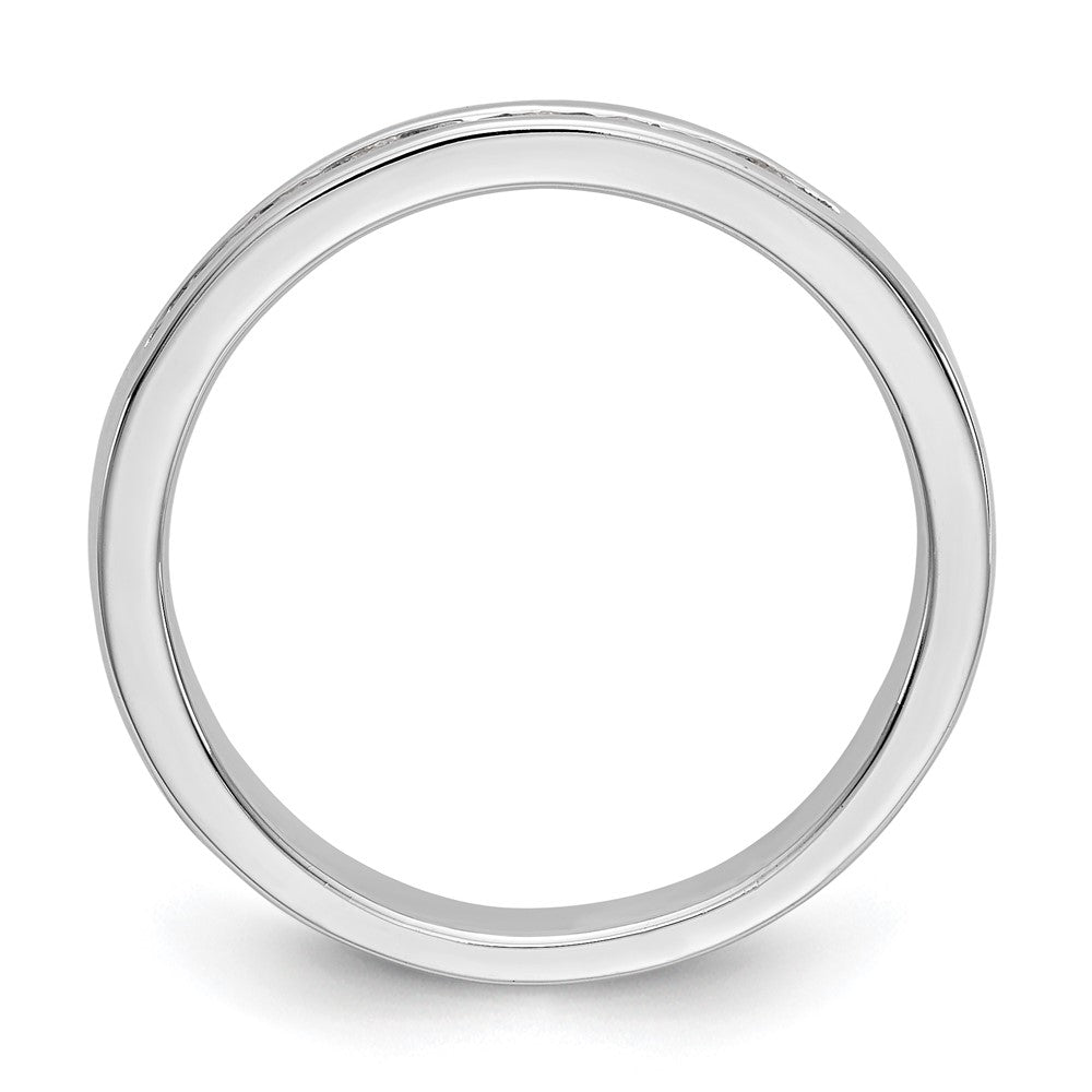 14k White Gold 9-Stone (Holds 9-1.9mm Round) Channel Band Mounting (Closed)