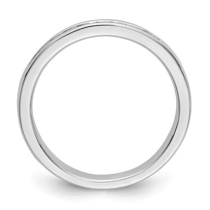 14k White Gold 9-Stone (Holds 9-1.9mm Round) Channel Band Mounting (Closed)