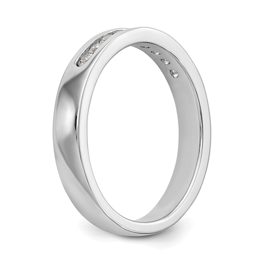 14k White Gold 9-Stone (Holds 9-1.9mm Round) Channel Band Mounting (Closed)