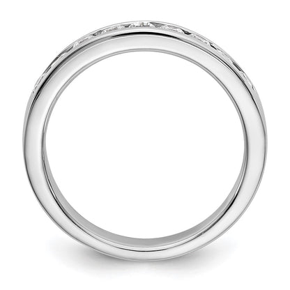 Platinum 9-Stone 1/2 carat Round Diamond Complete Channel Band