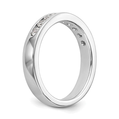 Platinum 9-Stone 1/2 carat Round Diamond Complete Channel Band