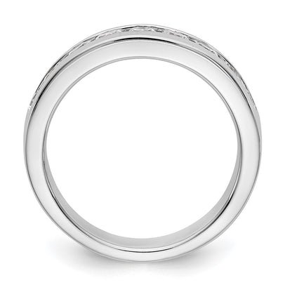 14k White Gold 9-Stone (Holds 9-2.9mm Round) Channel Band Mounting (Closed)