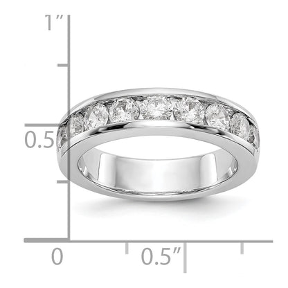 14k White Gold 9-Stone (Holds 9-3.4mm Round) Channel Band Mounting (Closed)