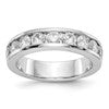 14k White Gold 9-Stone (Holds 9-3.4mm Round) Channel Band Mounting (Closed)
