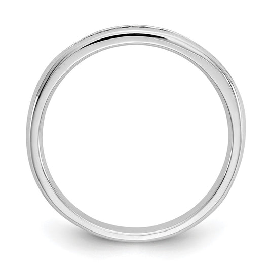 14K White Gold 9-Stone (Holds 9-1.5mm Round) Channel Band Mounting