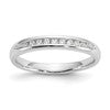 14K White Gold 9-Stone 1/8 carat Round Diamond Complete Channel Band