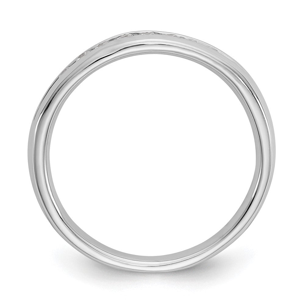 14k White Gold 1/5 carat Lab Grown Diamond VS/SI+ G+ Nine Stone Complete Fashion band