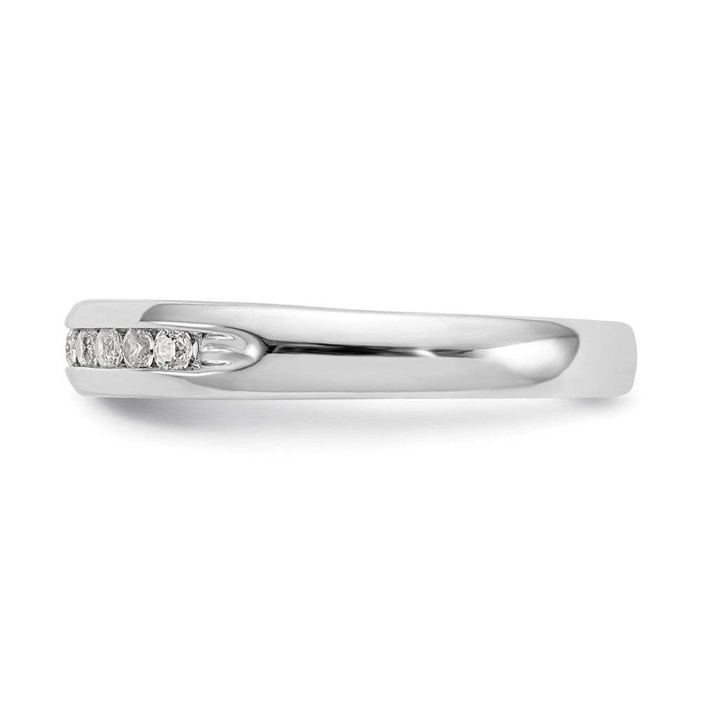 14k White Gold 1/5 carat Lab Grown Diamond VS/SI+ G+ Nine Stone Complete Fashion band