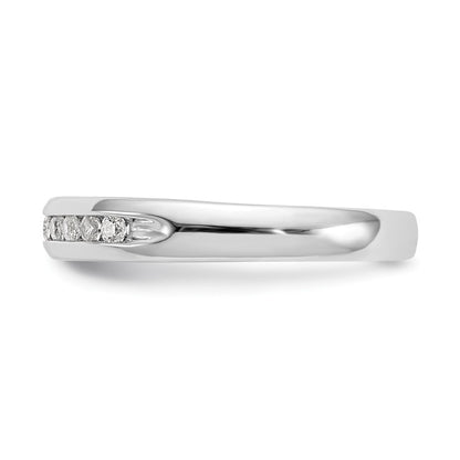 14K White Gold 9-Stone (Holds 9-1.7mm Round) Channel Band Mounting