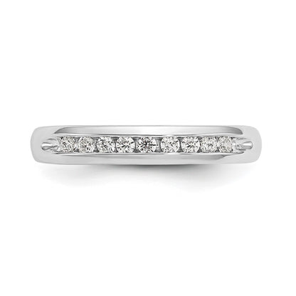 14K White Gold 9-Stone (Holds 9-1.7mm Round) Channel Band Mounting