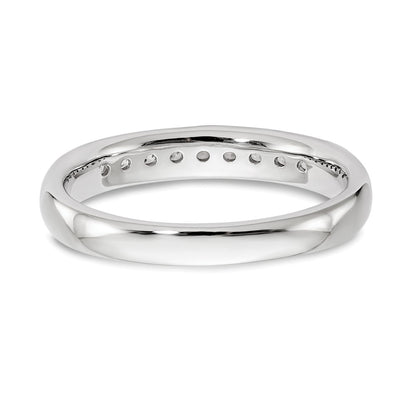 14K White Gold 9-Stone (Holds 9-1.7mm Round) Channel Band Mounting