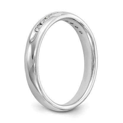 14k White Gold 1/5 carat Lab Grown Diamond VS/SI+ G+ Nine Stone Complete Fashion band