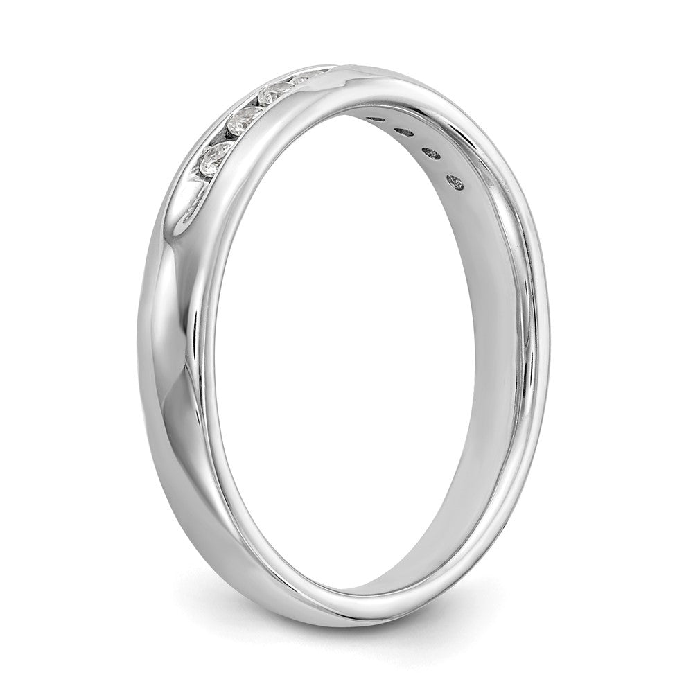 14K White Gold 9-Stone (Holds 9-1.7mm Round) Channel Band Mounting