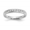 14K White Gold 9-Stone (Holds 9-1.7mm Round) Channel Band Mounting