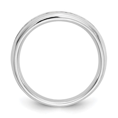 14k White Gold 1/5 carat Lab Grown Diamond VS/SI+ G+ Nine Stone Complete Fashion band